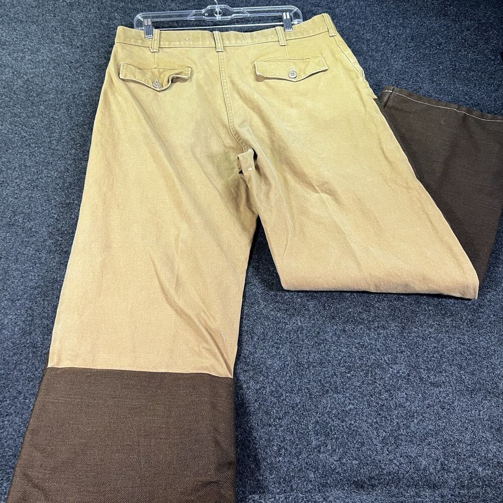 Cabelas VTG Briar Upland Brush Pants Mens 36x30 Brown Canvas Hunting - Picture 7 of 9